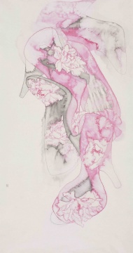 《女鞋》  纸本水墨  182×97cm  2011
