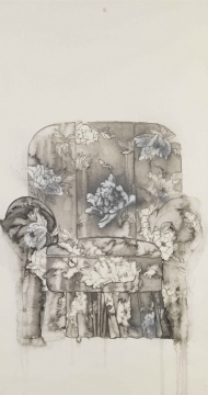 《沙发》  纸本水墨  182x97cm  2012
