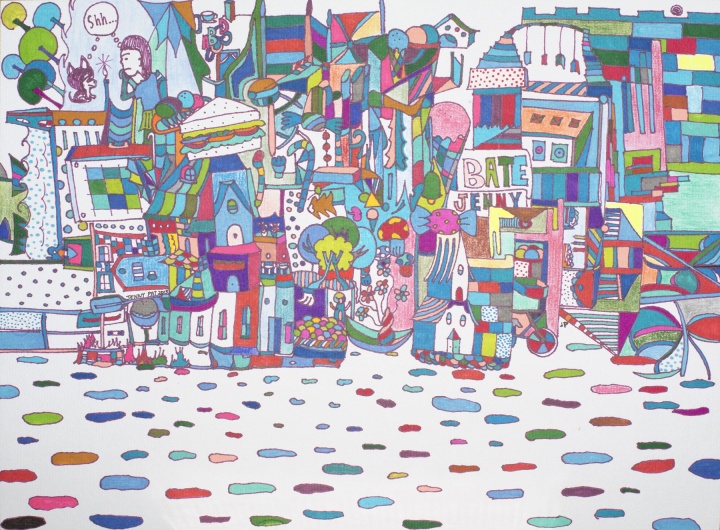 《迷宫系列之6》 设色纸本 33 x 24 cm 2013
《迷宫系列之6》 设色纸本 33 x 24 cm 2013