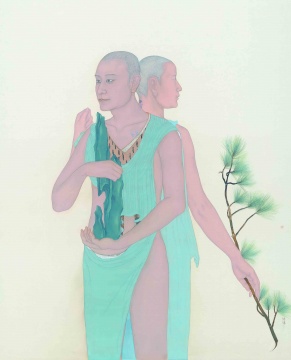 祝铮鸣 《醍醐》 绢本设色 123x101cm 2014 祝铮鸣 《醍醐》 绢本设色 123x101cm 2014
