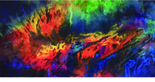 《灵光意象系列玄黄初现》 136cm x 68cm
《灵光意象系列玄黄初现》 136cm x 68cm