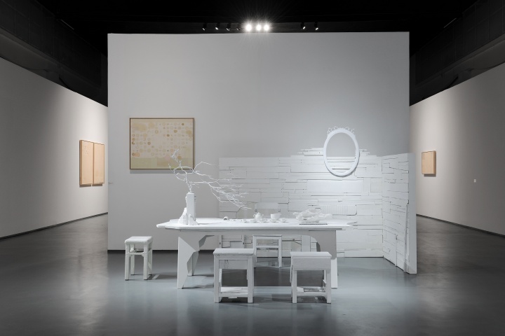 2014年11月,“绘事后素:梁铨+金石”展览现场
2014年11月,“绘事后素:梁铨+金石”展览现场