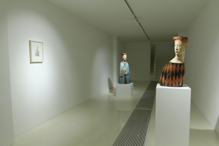 2014年12月，李展个展“对视”展览现场
