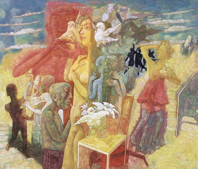 曹力 《青春》 115x135cm 布面油画 1999 唐炬以132.3万元于2014年中国嘉德春拍竞得 曹力 《青春》 115x135cm 布面油画 1999 唐炬以132.3万元于2014年中国嘉德春拍竞得