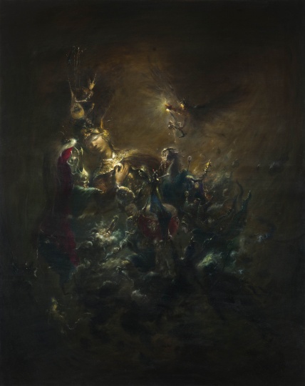 《微光浮影》 150×120cm 布面油画 2013
《微光浮影》 150×120cm 布面油画 2013