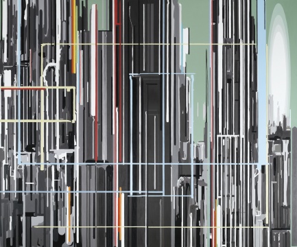 刘韡   《紫气系列 IV-2 (双联作)》  300×360cm  油彩画布   2007
