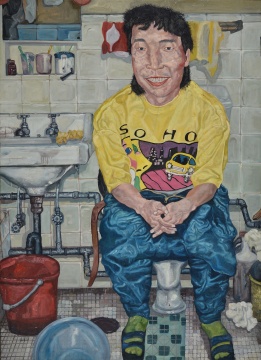 刘炜 《自画像》 布面油画 170×130cm 1992
刘炜 《自画像》 布面油画 170×130cm 1992