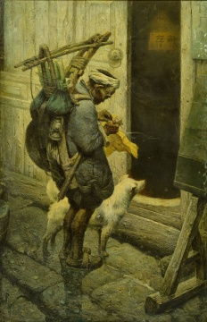 罗中立 《年终》 布面油画   169×117cm  1981 
