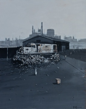 《城迹2》100x80cm 布面丙烯 2014
《城迹2》100x80cm 布面丙烯 2014