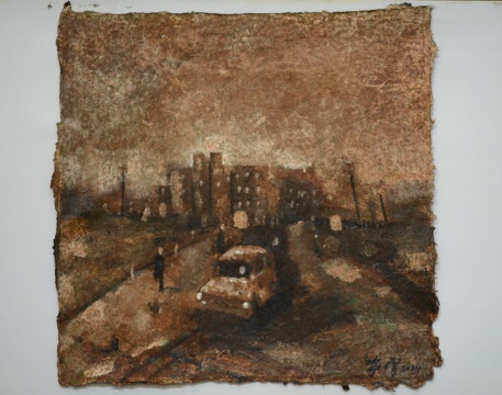 《城迹19号》58x60cm 纸上丙烯 2014
《城迹19号》58x60cm 纸上丙烯 2014