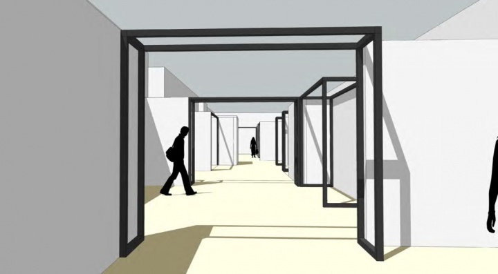 “积极空间”展览空间深化方案 展厅效果图
