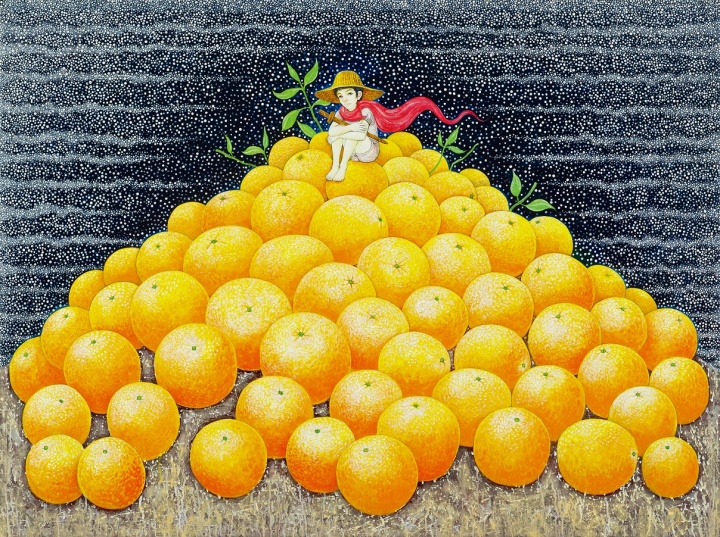 《天涯》 90×120cm 布面丙烯 2014
《天涯》 90×120cm 布面丙烯 2014