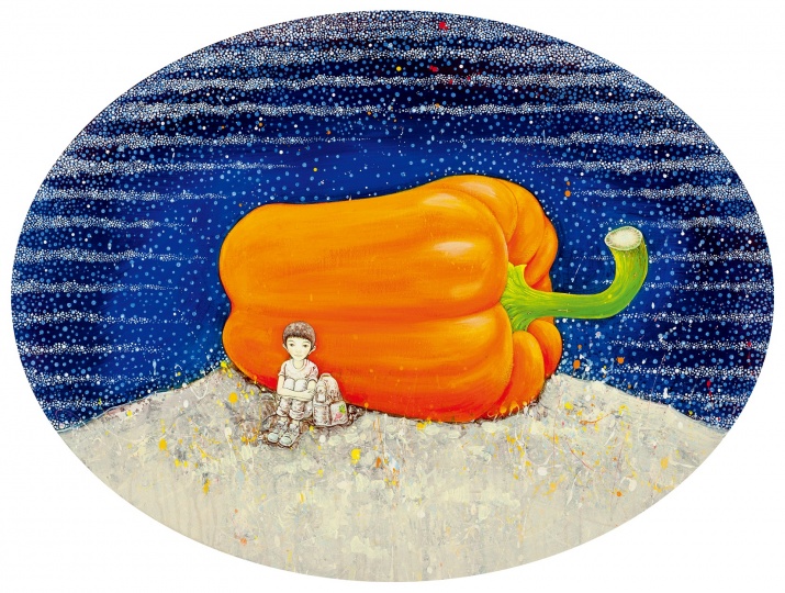 《相遇2》 60×80cm 布面丙烯 2014
《相遇2》 60×80cm 布面丙烯 2014