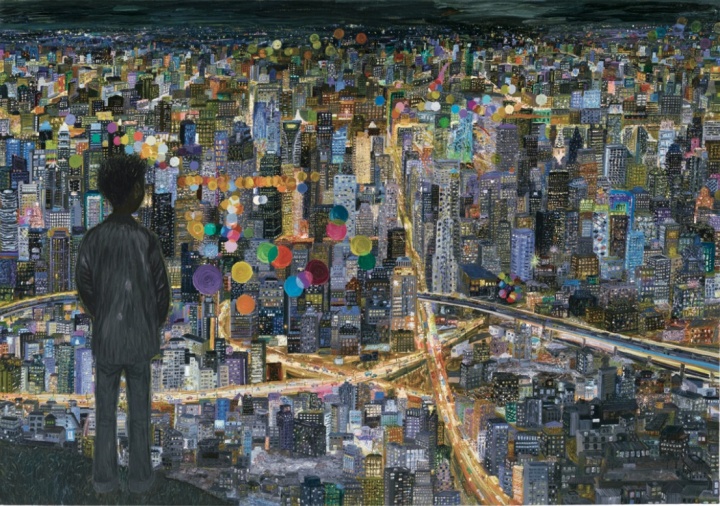 《孤独症》 260×370cm 布面油彩 2012年 《孤独症》 260×370cm 布面油彩 2012年