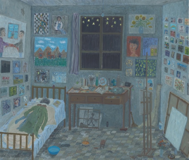 《今夜不作画》 110×130cm 布面油彩 2011年 《今夜不作画》 110×130cm 布面油彩 2011年
