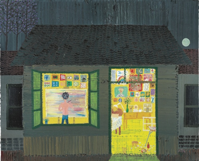 《画室》 81×100cm 布面油彩 2007年 《画室》 81×100cm 布面油彩 2007年