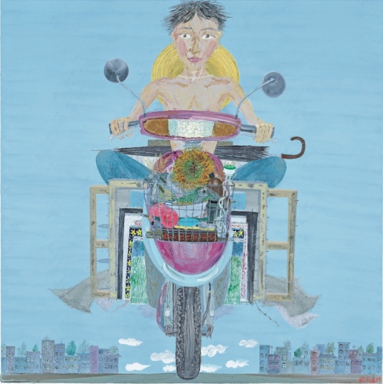 《执着》 180×180cm 布面油彩 2009年 《执着》 180×180cm 布面油彩 2009年