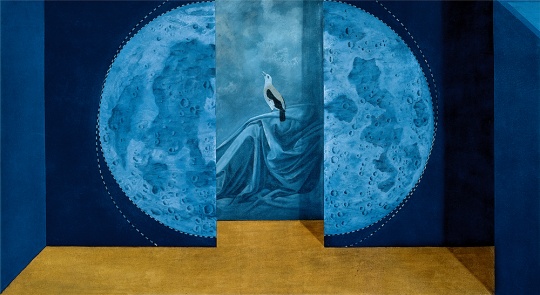 徐累 《月落》 114x208cm 纸本设色 2009
徐累 《月落》 114x208cm 纸本设色 2009