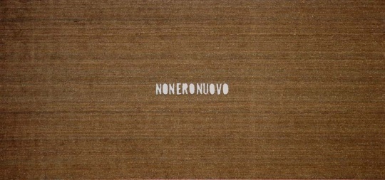 Non ero nuovo(I was not new) 2009 Dormat with cuts 200 x 420 x 2 cm / 78 3/4 x 165 3/8 x 3/4 in
© Estate of Fabio Mauri Courtesy Estate of Fabio Mauri and Hauser & Wirth
Non ero nuovo(I was not new) 2009 Dormat with cuts 200 x 420 x 2 cm / 78 3/4 x 165 3/8 x 3/4 in
© Estate of Fabio Mauri Courtesy Estate of Fabio Mauri and Hauser & Wirth