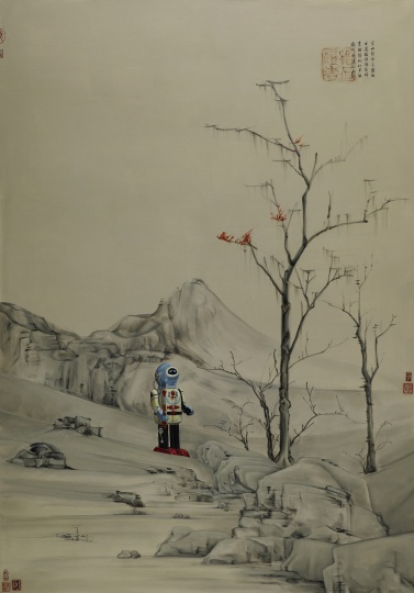 《五行缺水》 200cm×140cm 布面油画 2008
《五行缺水》 200cm×140cm 布面油画 2008