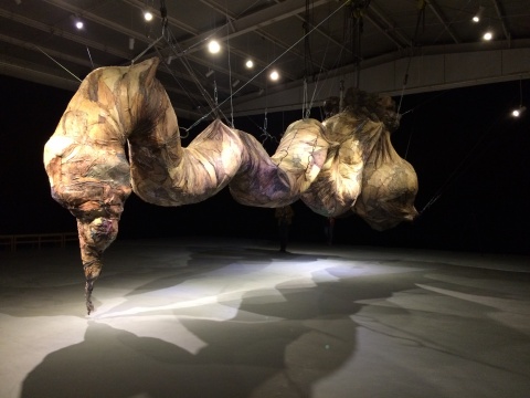 姜杰的装置作品《大于一吨半》，实际上有近两吨重
