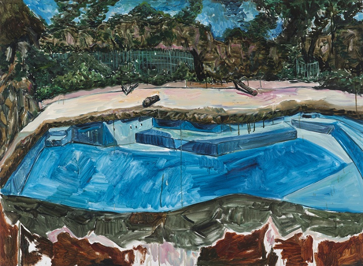 《动物园-泳池》布面油画 110×150cm 2013年
