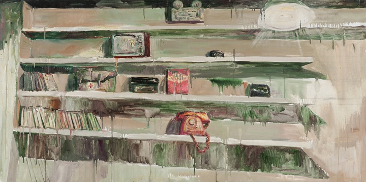 《书架》布面油画 80×150cm 2013年
《书架》布面油画 80×150cm 2013年