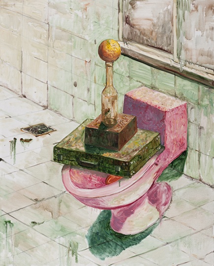 《凉席》 布面油画 100×80cm 2013
《凉席》 布面油画 100×80cm 2013