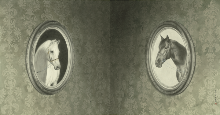 《如此近如此远》172×90cm 纸本水墨 2013
《如此近如此远》172×90cm 纸本水墨 2013