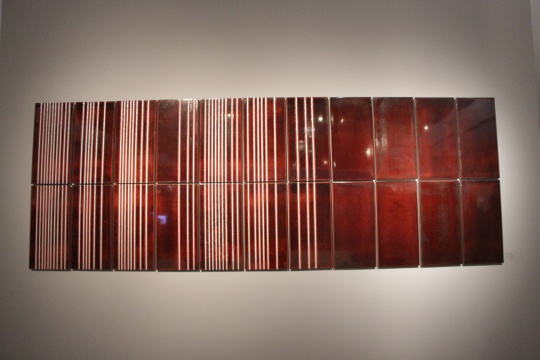 温·海格比 《落地线》 60×335.3cm 2015
