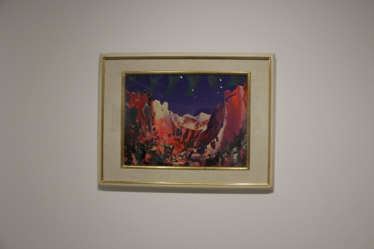 尹朝阳 《石门山谷》 46.5×35.5cm 纸本丙烯 2015 尹朝阳 《石门山谷》 46.5×35.5cm 纸本丙烯 2015