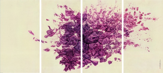 《铿锵玫瑰》171cm×93cm×4 2010年
《铿锵玫瑰》171cm×93cm×4 2010年