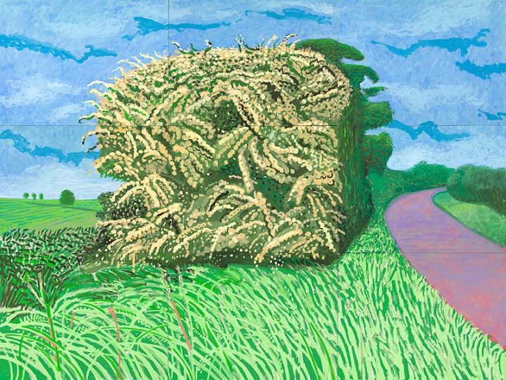 《The Big Hawthorne》，274.32×289.5cm，布面油画，2008年，© David Hockney
 
