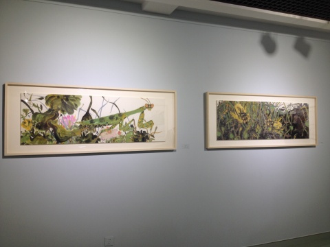 鹿野骋 《螳螂NO.2》、《蛐蛐NO.5》 纸本设色 2015
鹿野骋 《螳螂NO.2》、《蛐蛐NO.5》 纸本设色 2015