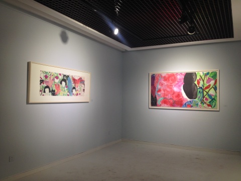 王濛莎 《万花谷》、《东风破之三》 纸本设色 2014-2015 王濛莎 《万花谷》、《东风破之三》 纸本设色 2014-2015