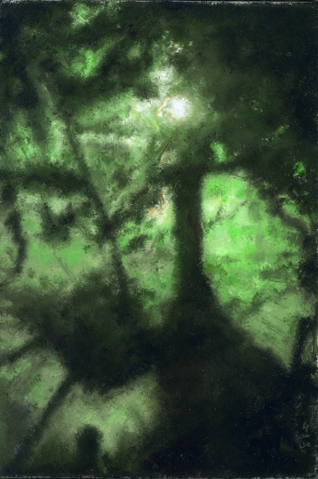 《绿光之二》 30×20cm 布面油画 2014

