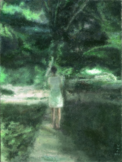 《公园之四》40×30cm 布面油画 2014
