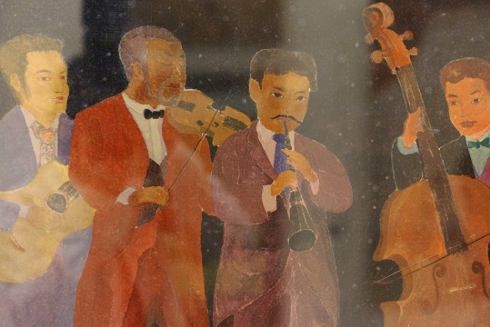 郭柯君 《合奏》局部 44×69cm 纸本设色 2014 b. 1982 毕业于湖南文理学院美术系
郭柯君 《合奏》局部 44×69cm 纸本设色 2014 b. 1982 毕业于湖南文理学院美术系