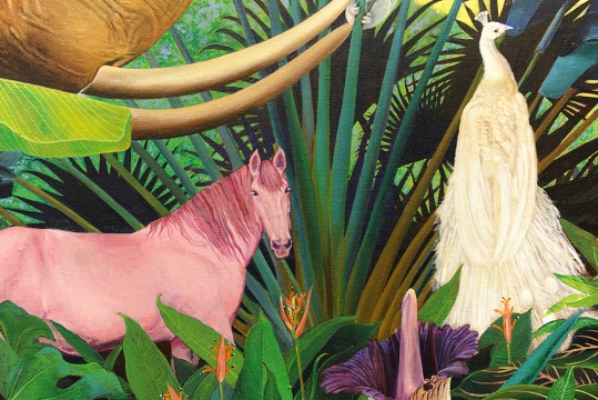 胡玉玲《我的秘密花园》局部 80×240cm 布面丙烯 2014 b.1983 毕业于中央美术学院壁画系
胡玉玲《我的秘密花园》局部 80×240cm 布面丙烯 2014 b.1983 毕业于中央美术学院壁画系