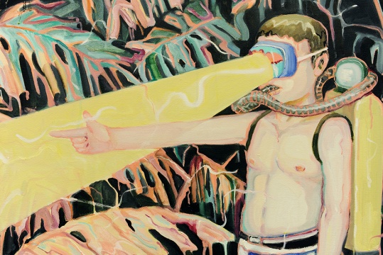 刘舒頔 《砰—砰砰》局部 110×140cm 布面油画 2014 b.1990 毕业于四川美术学院美术教育系
刘舒頔 《砰—砰砰》局部 110×140cm 布面油画 2014 b.1990 毕业于四川美术学院美术教育系
