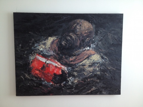 项楠 《黑水系列-黑匣子 NO.1》 141×109cm 布上油画 2010
