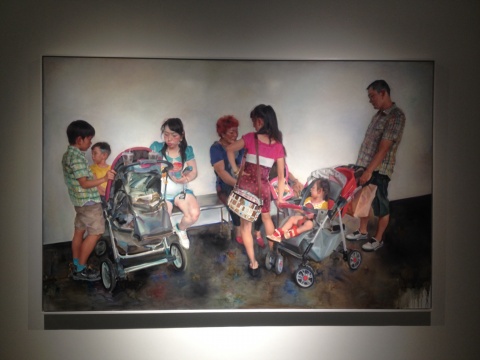 “皮的肉”章节中的庞茂琨作品《过客之三》 180×280cm 布面油画 2014 “皮的肉”章节中的庞茂琨作品《过客之三》 180×280cm 布面油画 2014