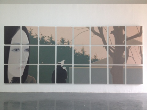 “放一起”章节中的王凯作品《失乐园》 255×600cm 布面油画 2010