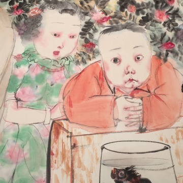 《两只蝴蝶》局部
《两只蝴蝶》局部