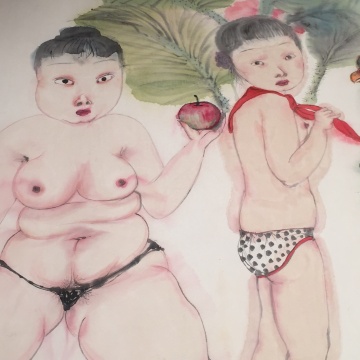《两只蝴蝶》局部
《两只蝴蝶》局部