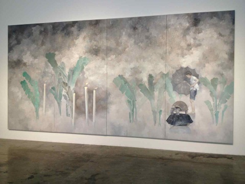 李超 《值雨》 300×600cm 布面油画 2014
