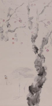 晁海  《故乡》 138x69cm 纸本设色
