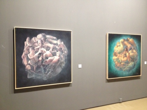 刘辉 《星球6》、《星球8》 130×130cm×2 布面油画 2011
