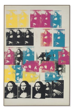 安迪·沃霍尔德1963年创作的布面丝网画《Colored Mona Lisa》
安迪·沃霍尔德1963年创作的布面丝网画《Colored Mona Lisa》