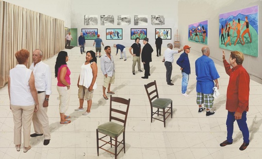 大卫霍克尼作品《Two Chair with People》(2014)
大卫霍克尼作品《Two Chair with People》(2014)